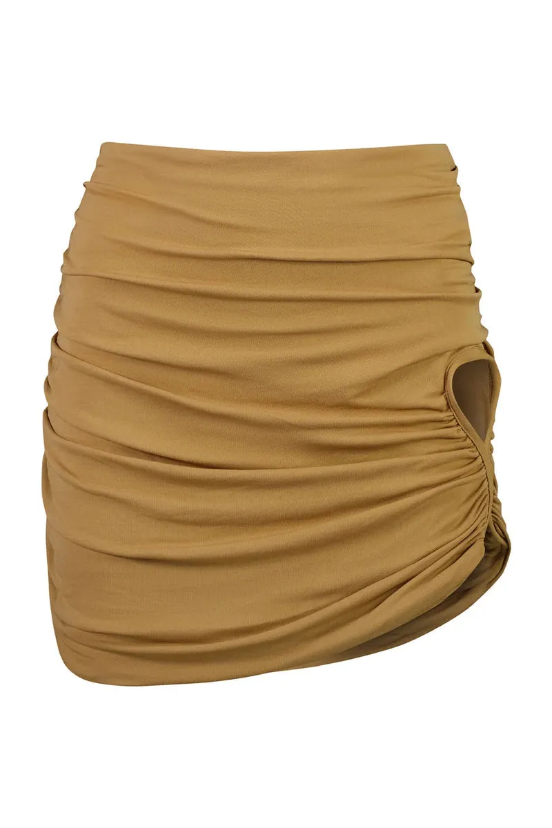 08 VAL MINI SKIRT - ALMOND