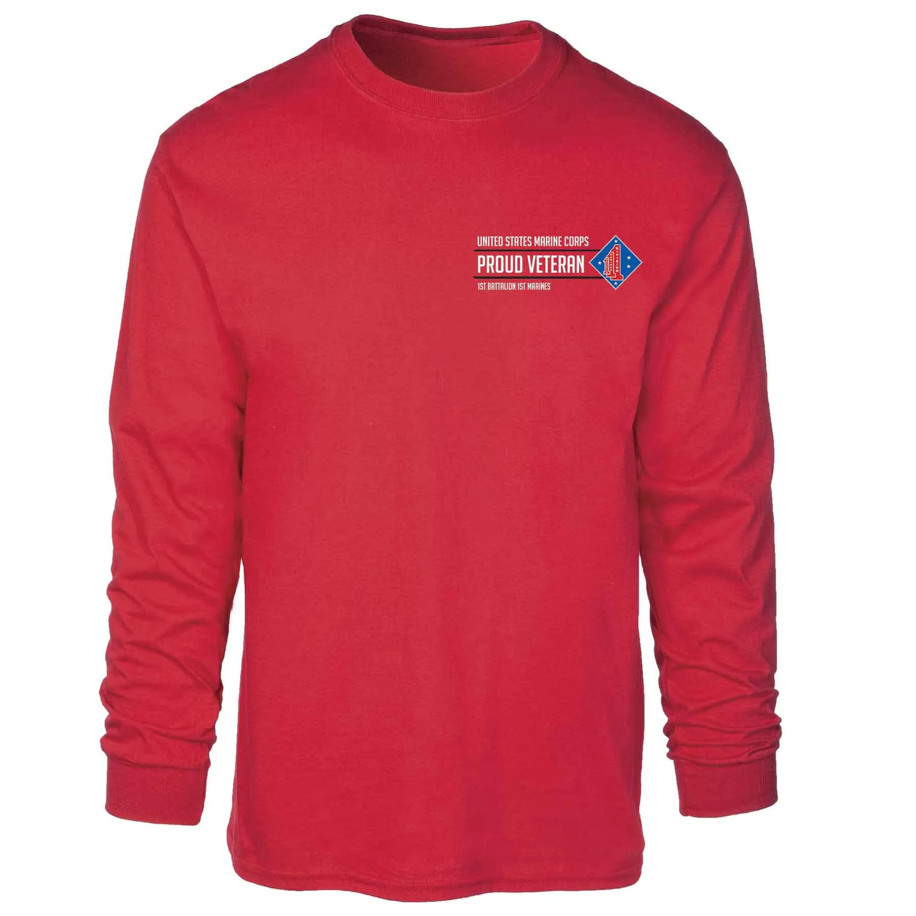 1st Battalion 1st Marines Proud Veteran Long Sleeve T-shirt