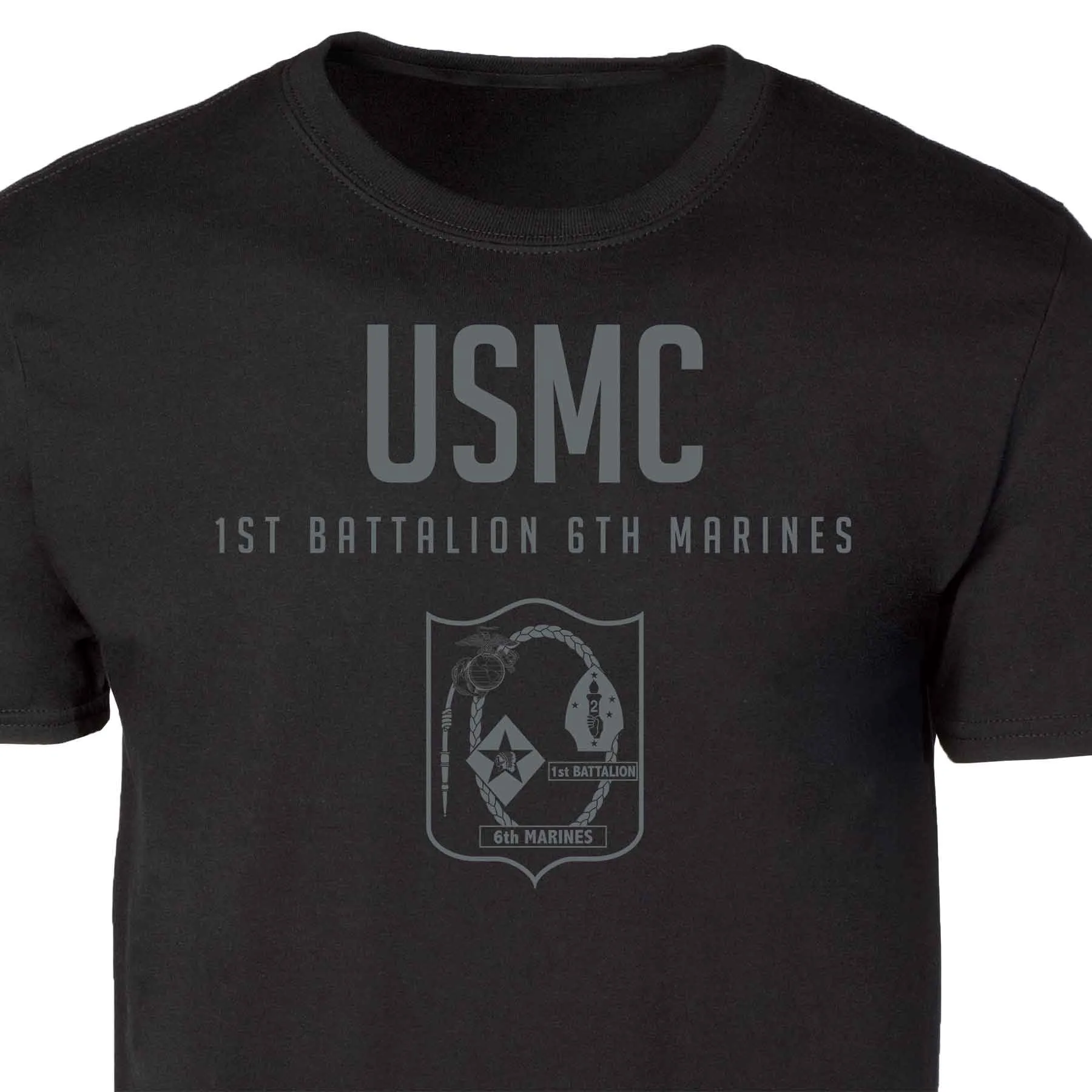 1st Battalion 6th Marines Tonal Patch Graphic T-shirt