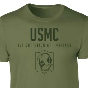 1st Battalion 6th Marines Tonal Patch Graphic T-shirt