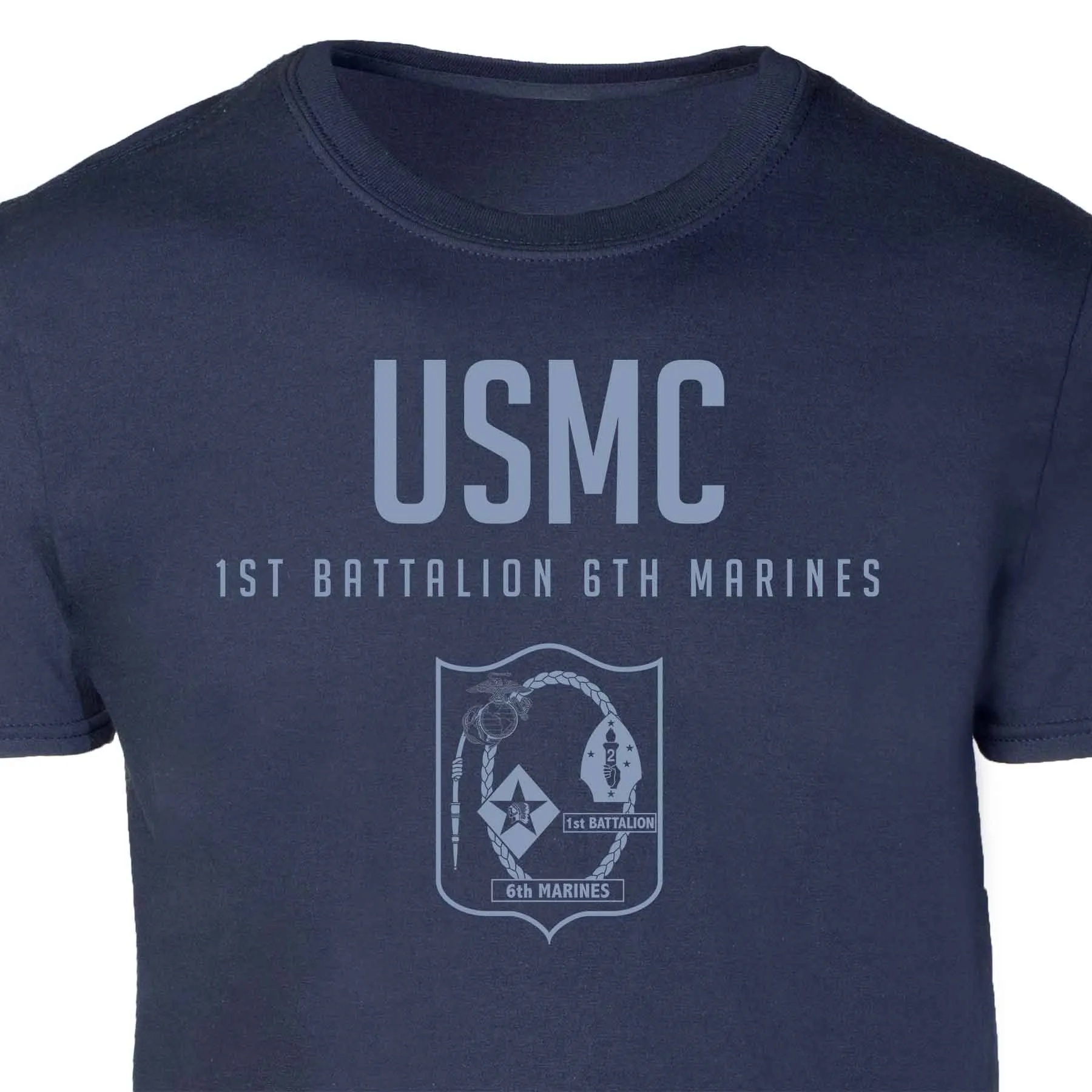 1st Battalion 6th Marines Tonal Patch Graphic T-shirt