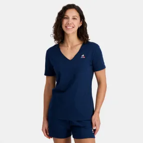 2410473-ESS Tee SS Col V N°1 W victory blue | T-shirt Femme