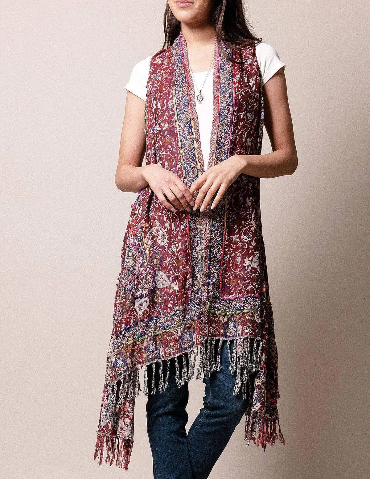 3-in-1 Jaipur Wrap - Ruby