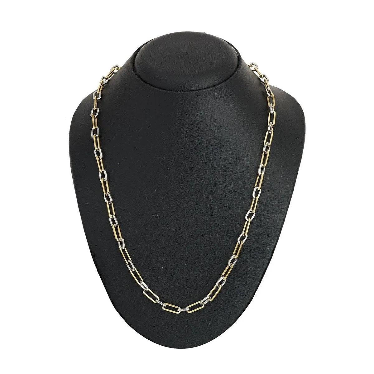 316L Stainless Steel Two Tone Gold And Silver Plating Chain For Men