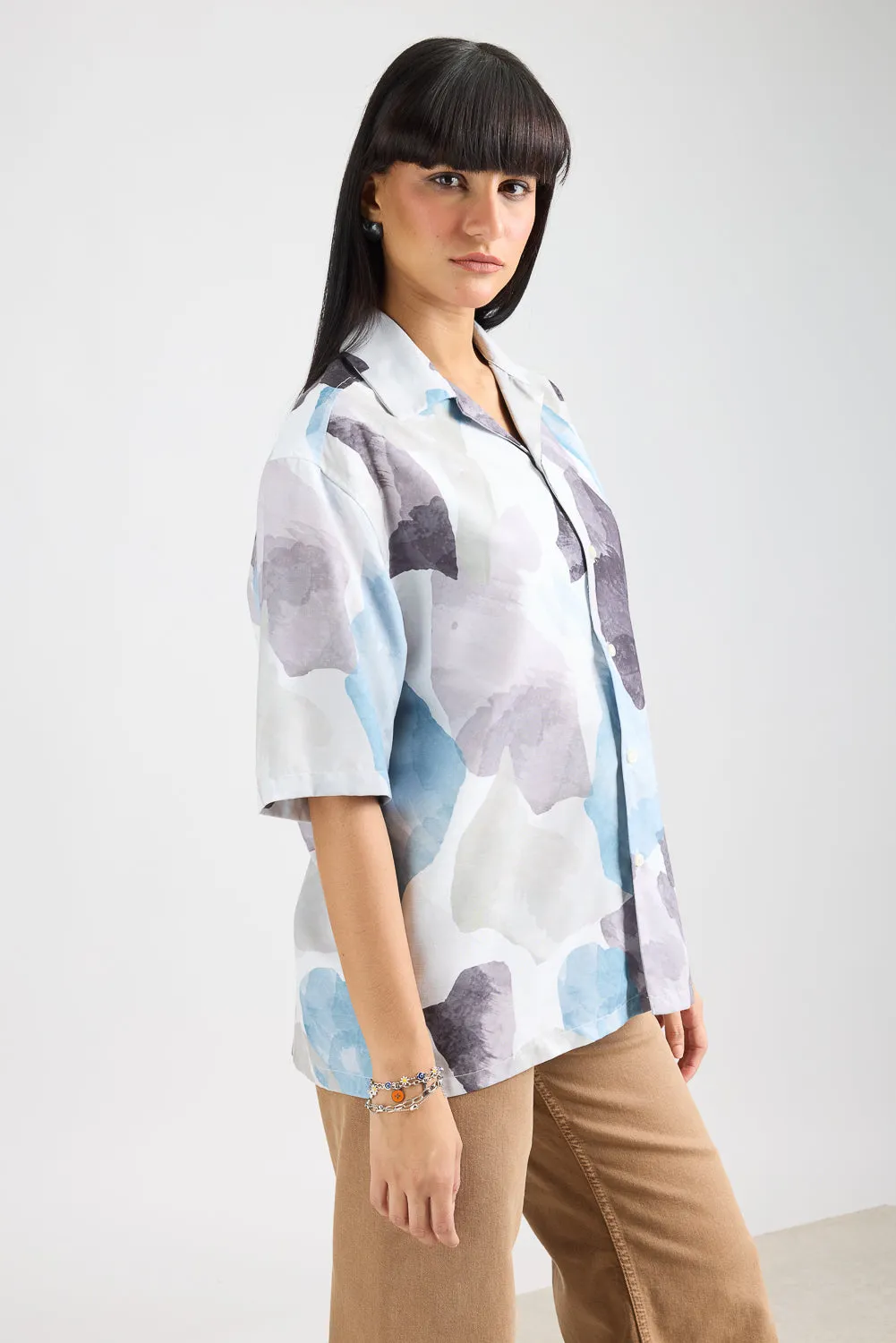 Abstract Printed Women's Shirt