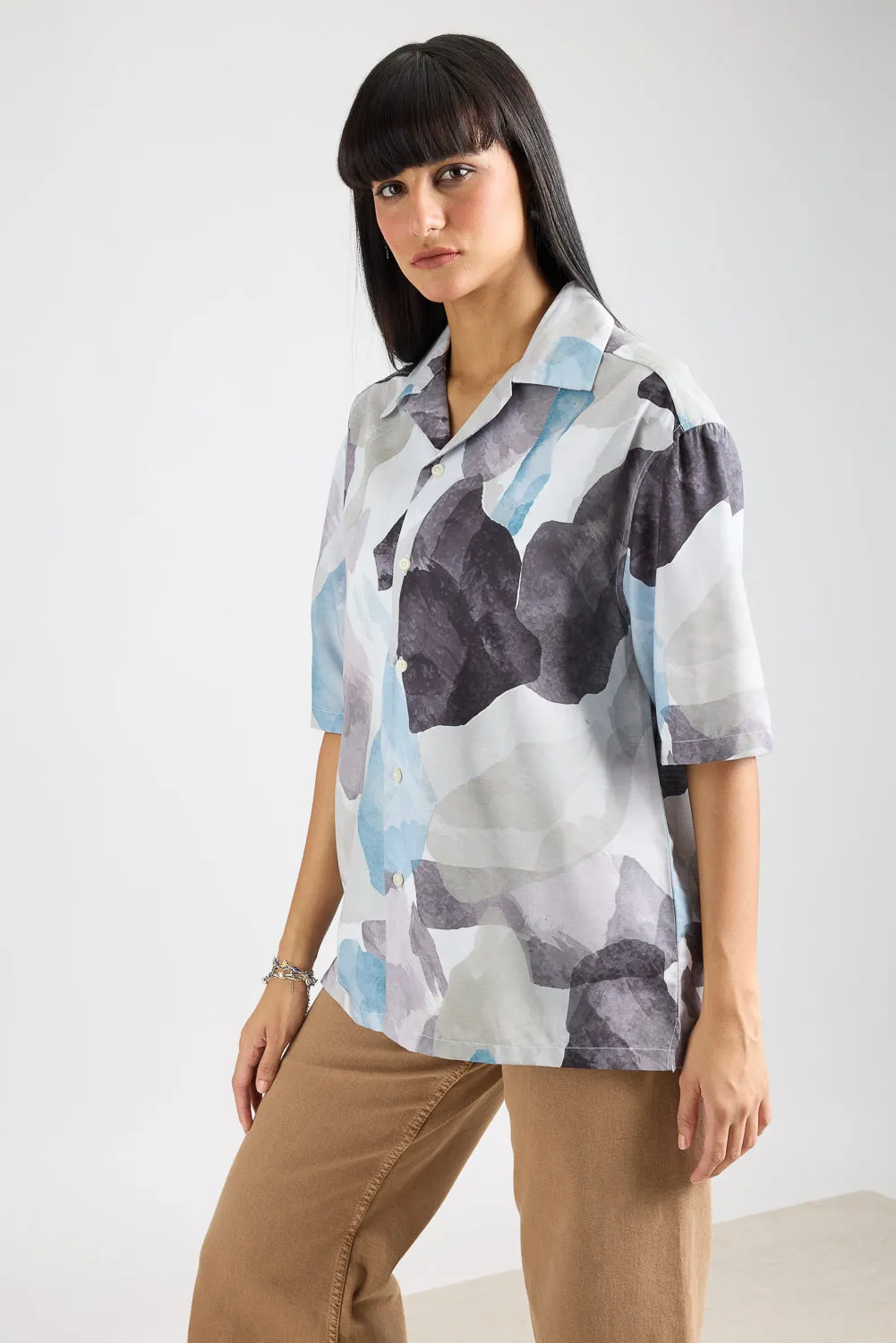 Abstract Printed Women's Shirt