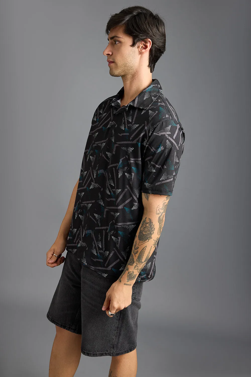 Abstruse Print Polo T-Shirt