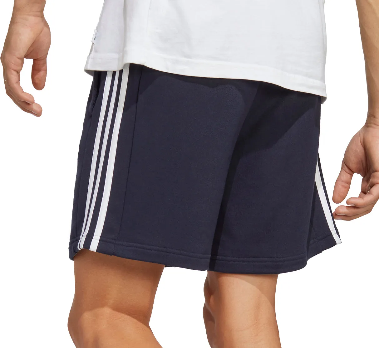 adidas Essentials 3 Stripes Mens Shorts - Navy