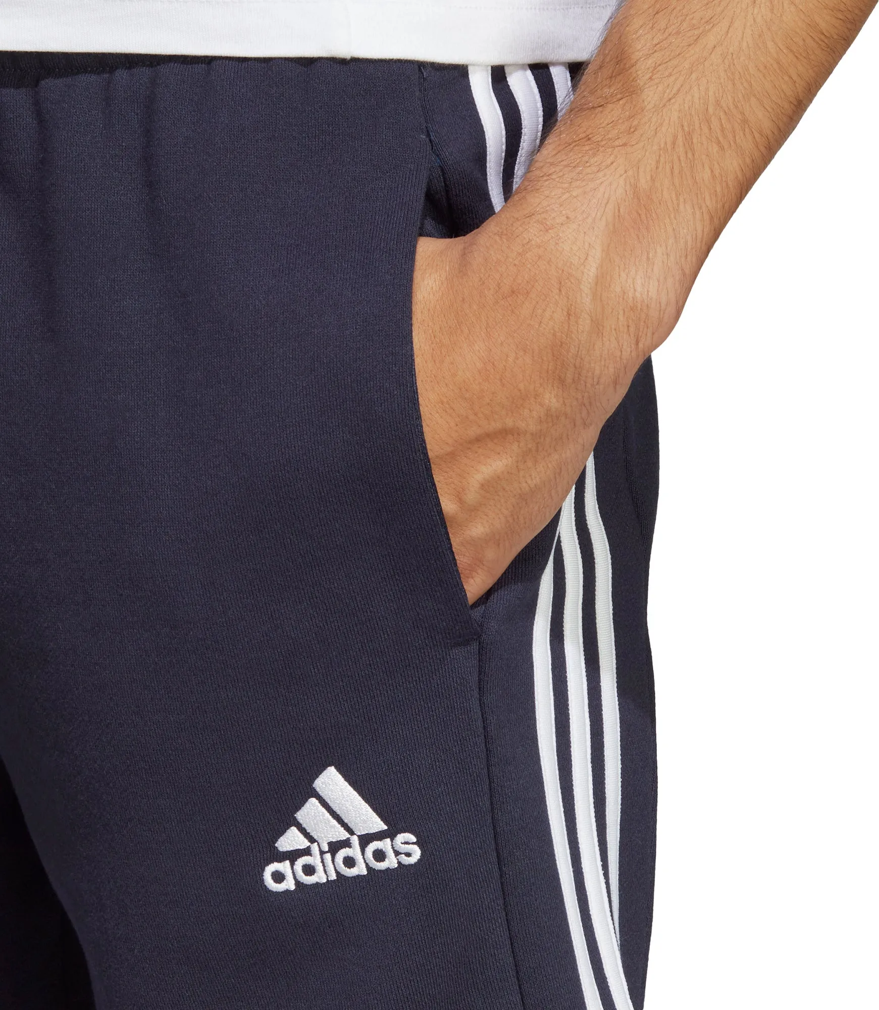 adidas Essentials 3 Stripes Mens Shorts - Navy