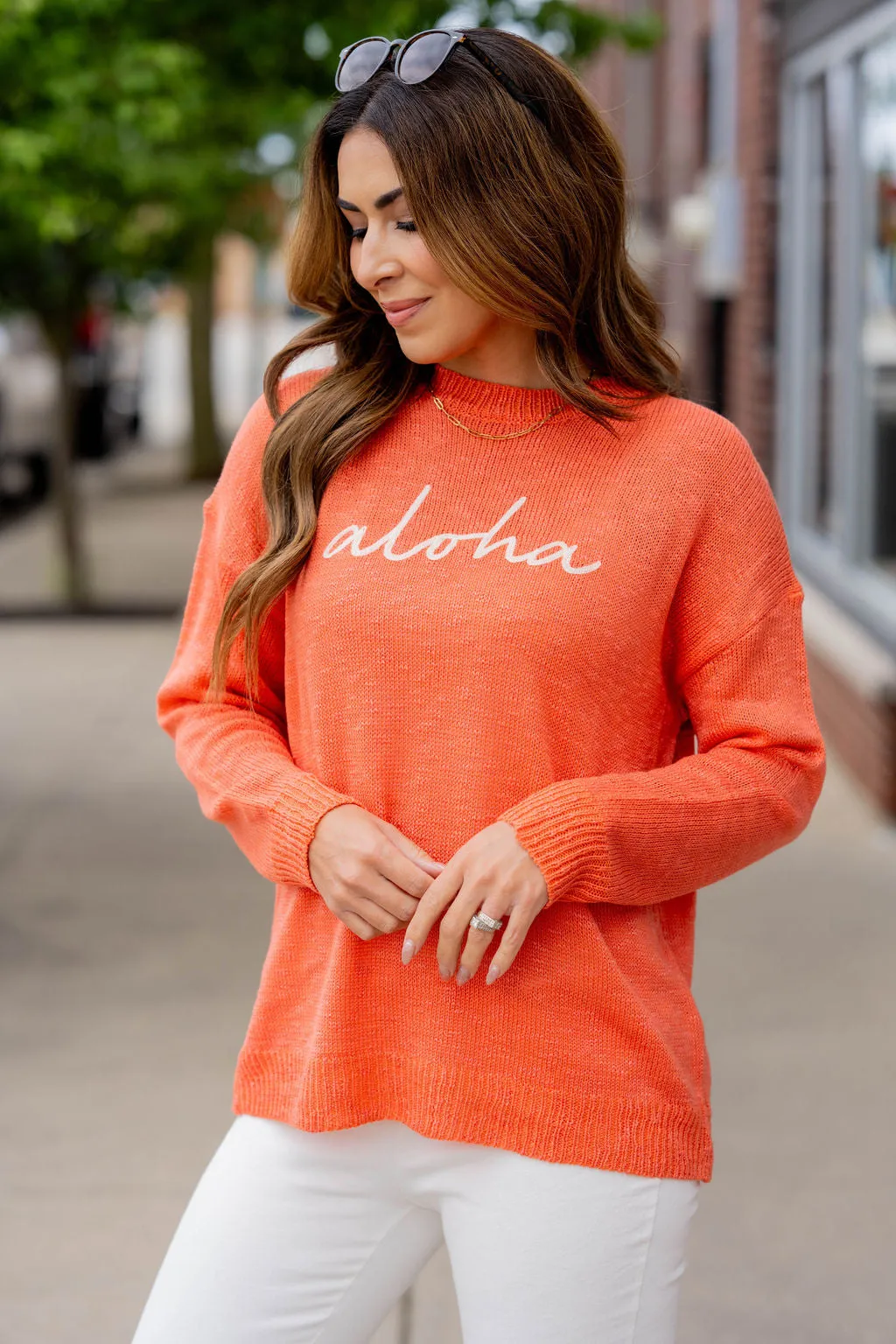 Aloha Stitched Sweater