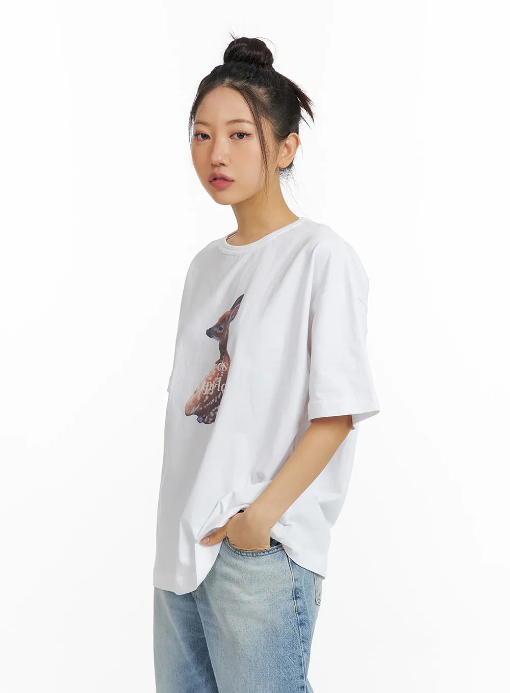 Animal Graphic Short-Sleeve Tee CF419