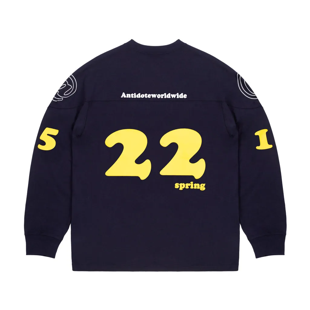 ANTIDOTE Logo Print hockey Long Sleeved Tee