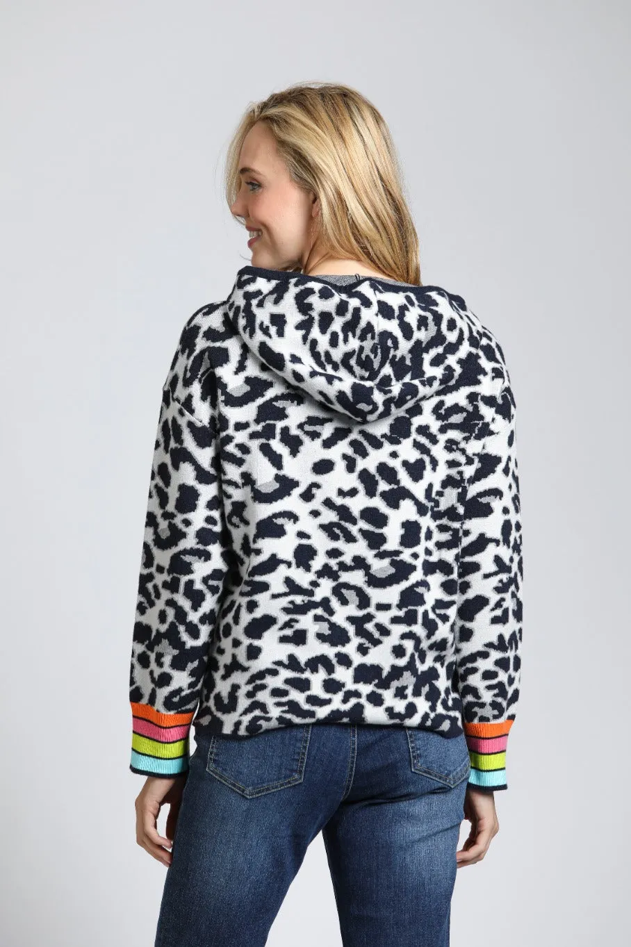 AP NY ANIMAL-PRINT HOODIE - MULTI - SW109