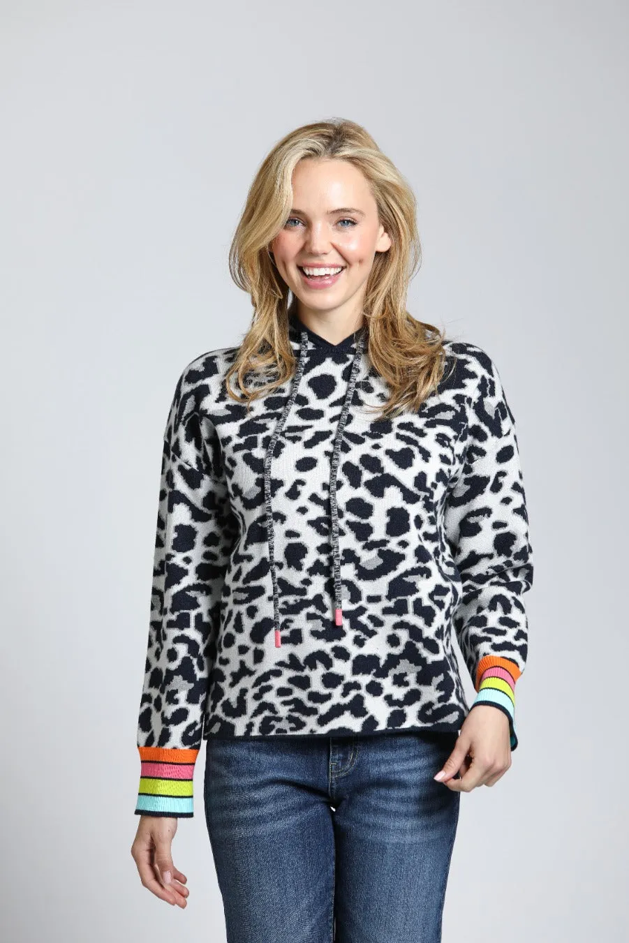 AP NY ANIMAL-PRINT HOODIE - MULTI - SW109