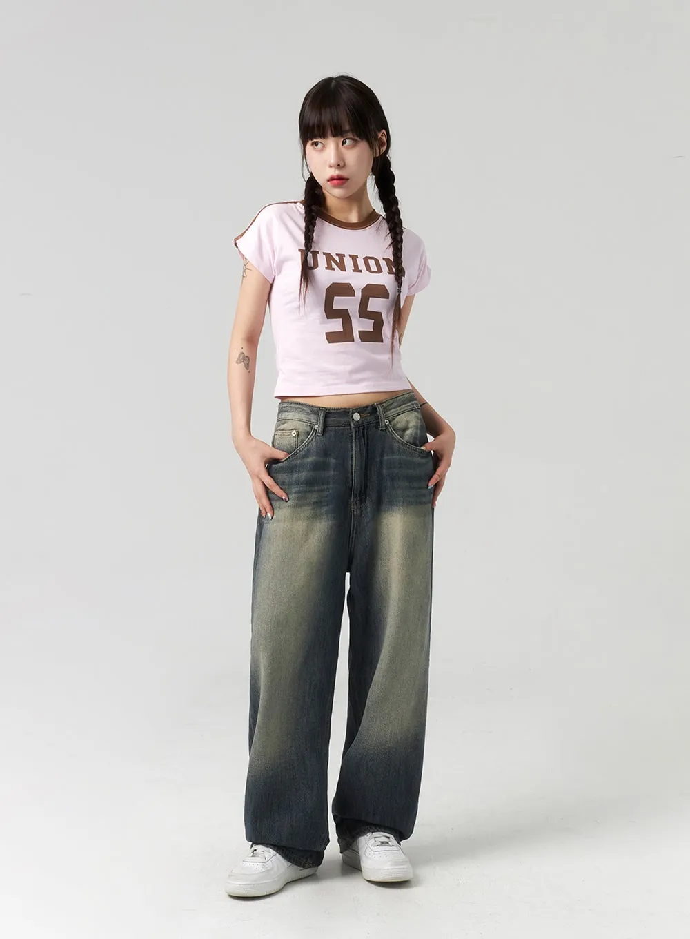 Baggy Dark-Wash Jeans CL314