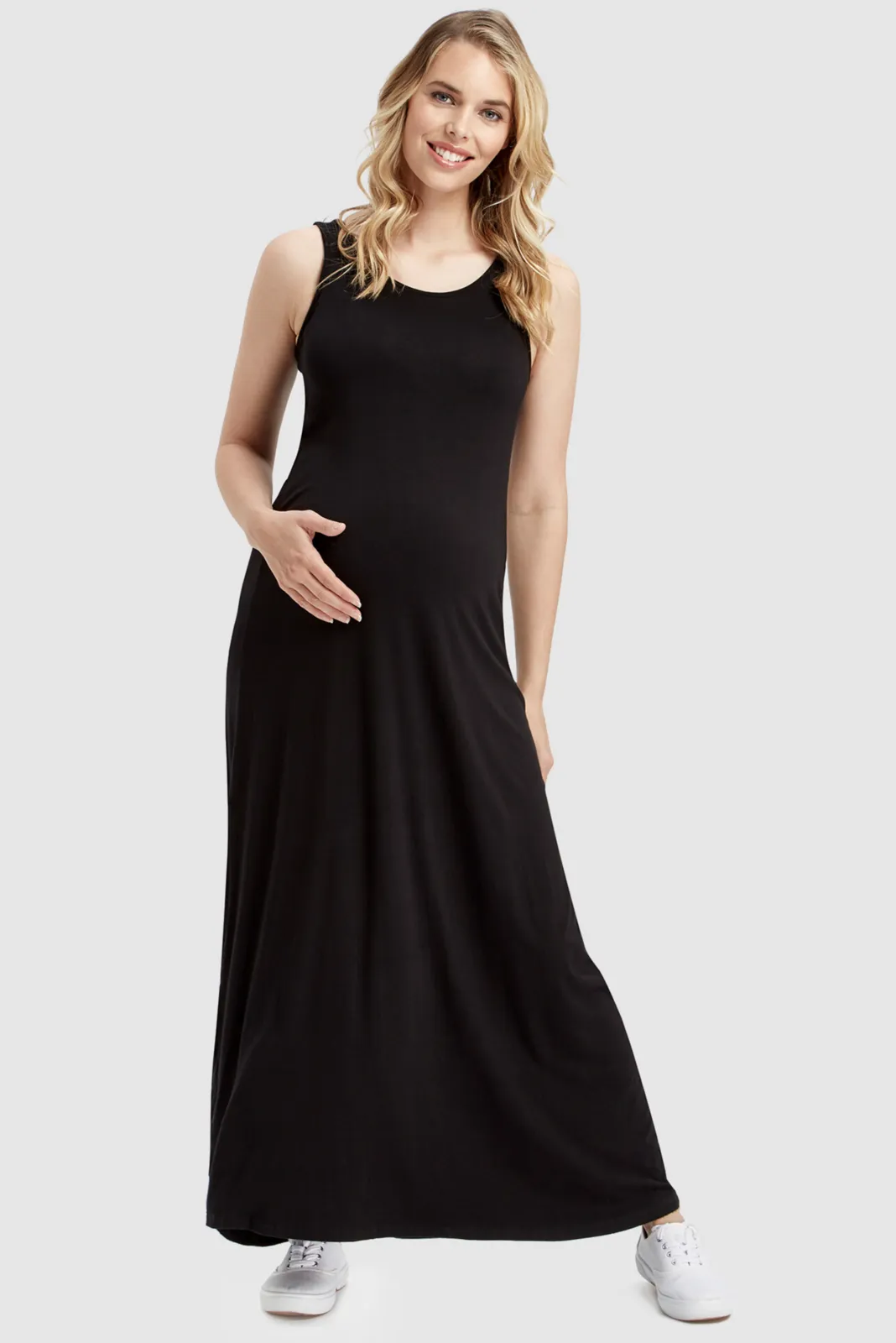 Bamboo Maxi Dress - Black