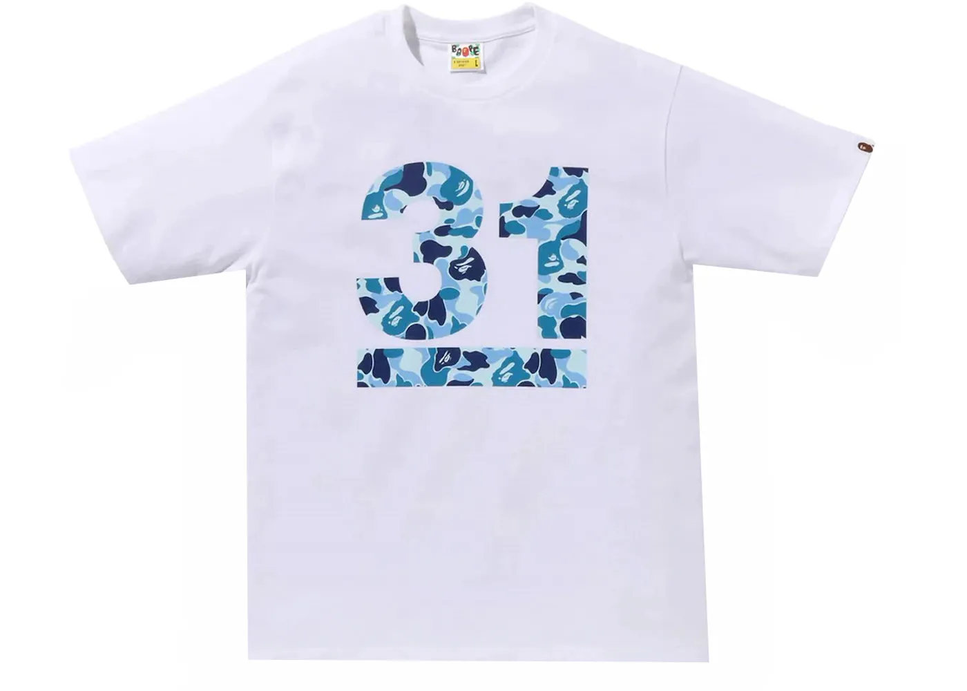 Bape A Bathing Ape 31st Anniversary ABC Camo Tee 'White Blue'