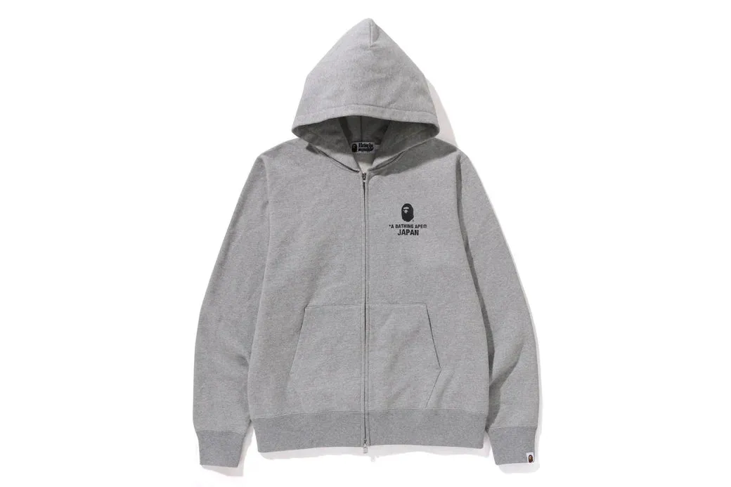 Bape Japan College Zip Hoodie 'Grey'