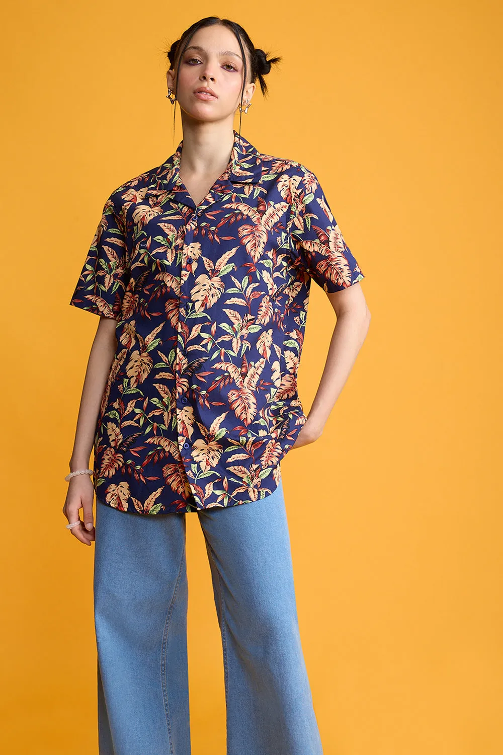 Baroque Navy Women's Resort Shirt