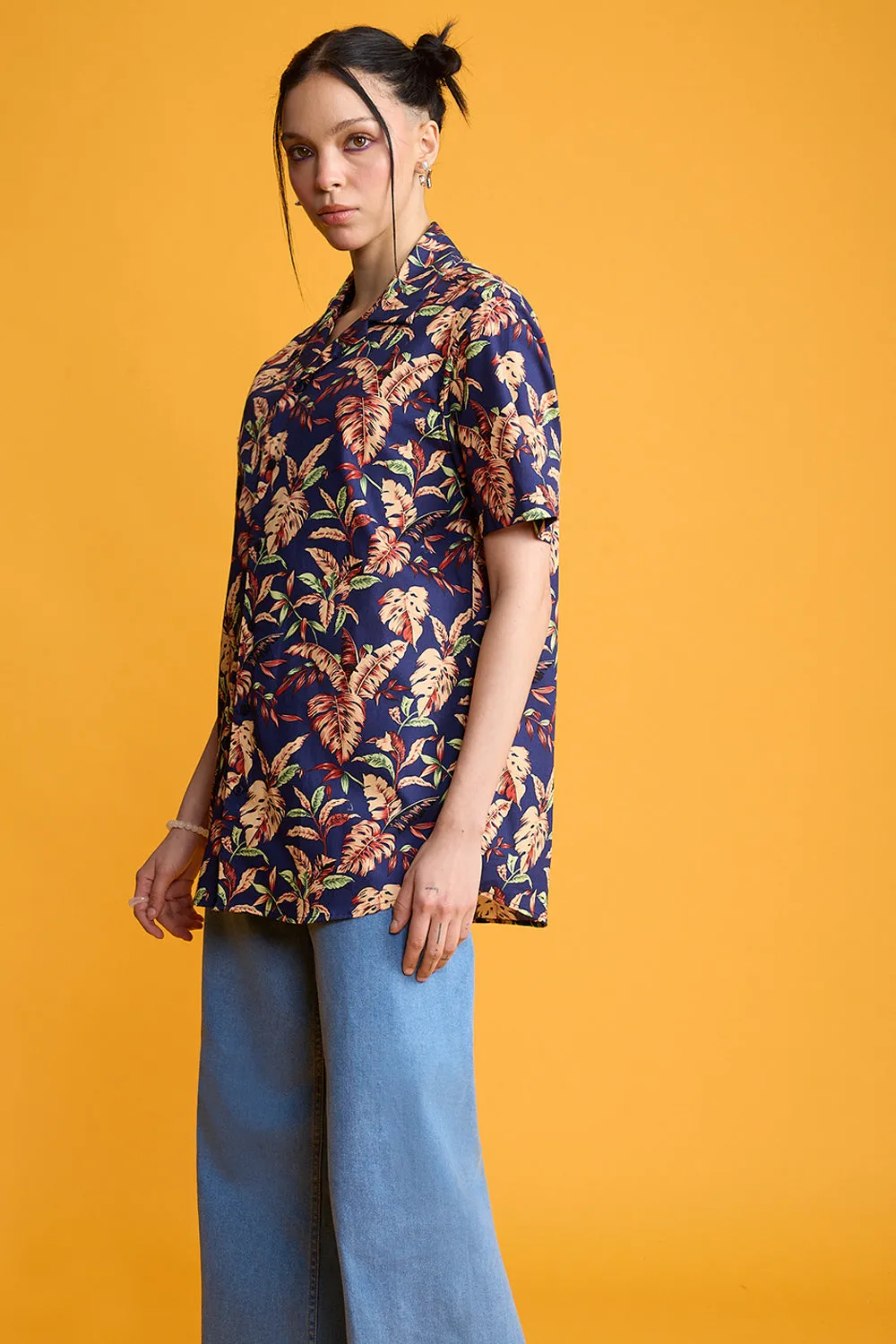 Baroque Navy Women's Resort Shirt