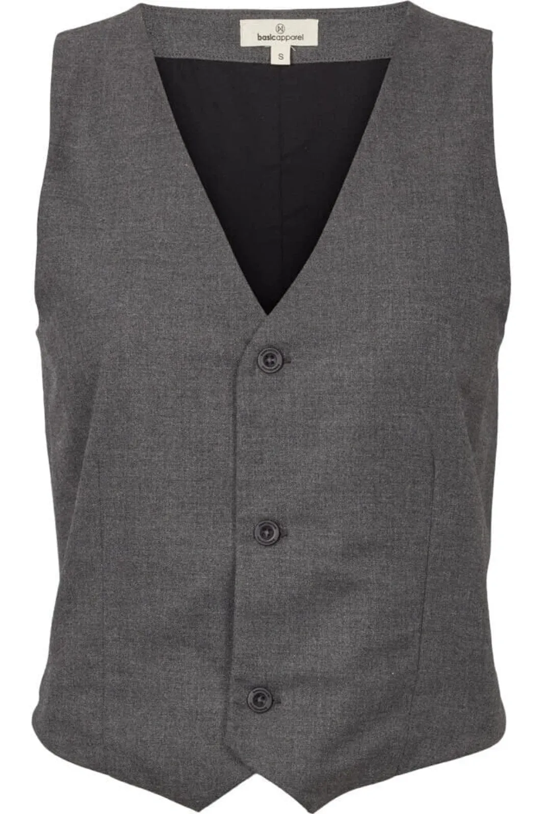 Basic Apparel - Marjorie Vest - 393 Dark Grey Mel.