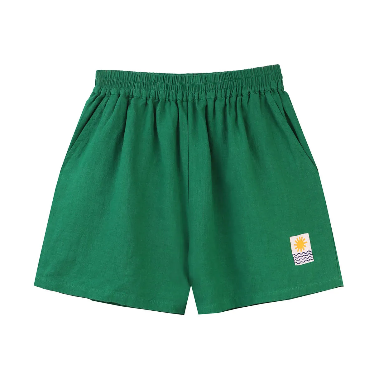 Basic Linen Shorts in Grass by L.F.Markey