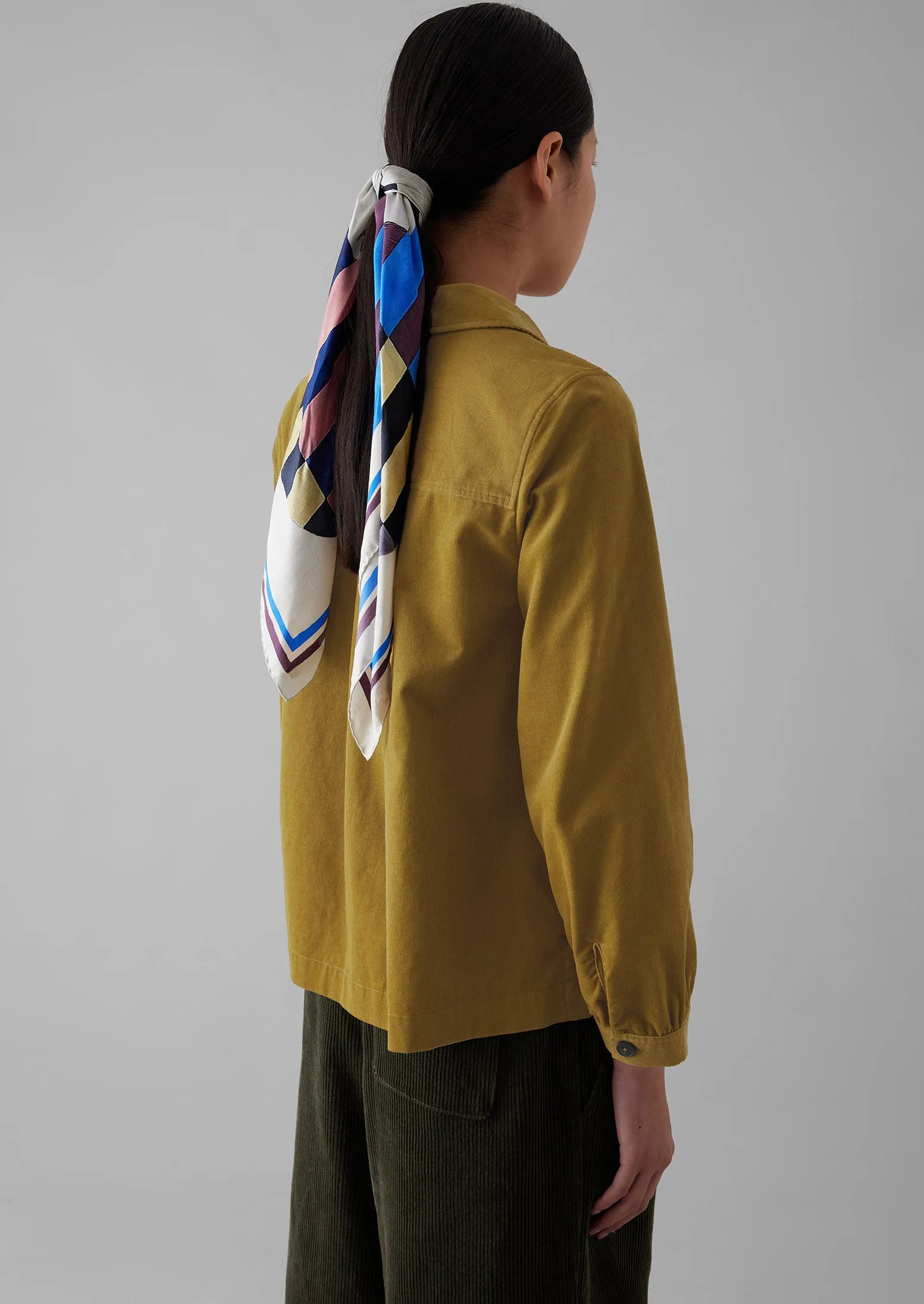 Baya Patch Pocket Organic Cord Shirt | Golden Olive