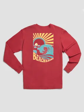 Beach & Barn HAY BARREL Long Sleeve Tee Brick