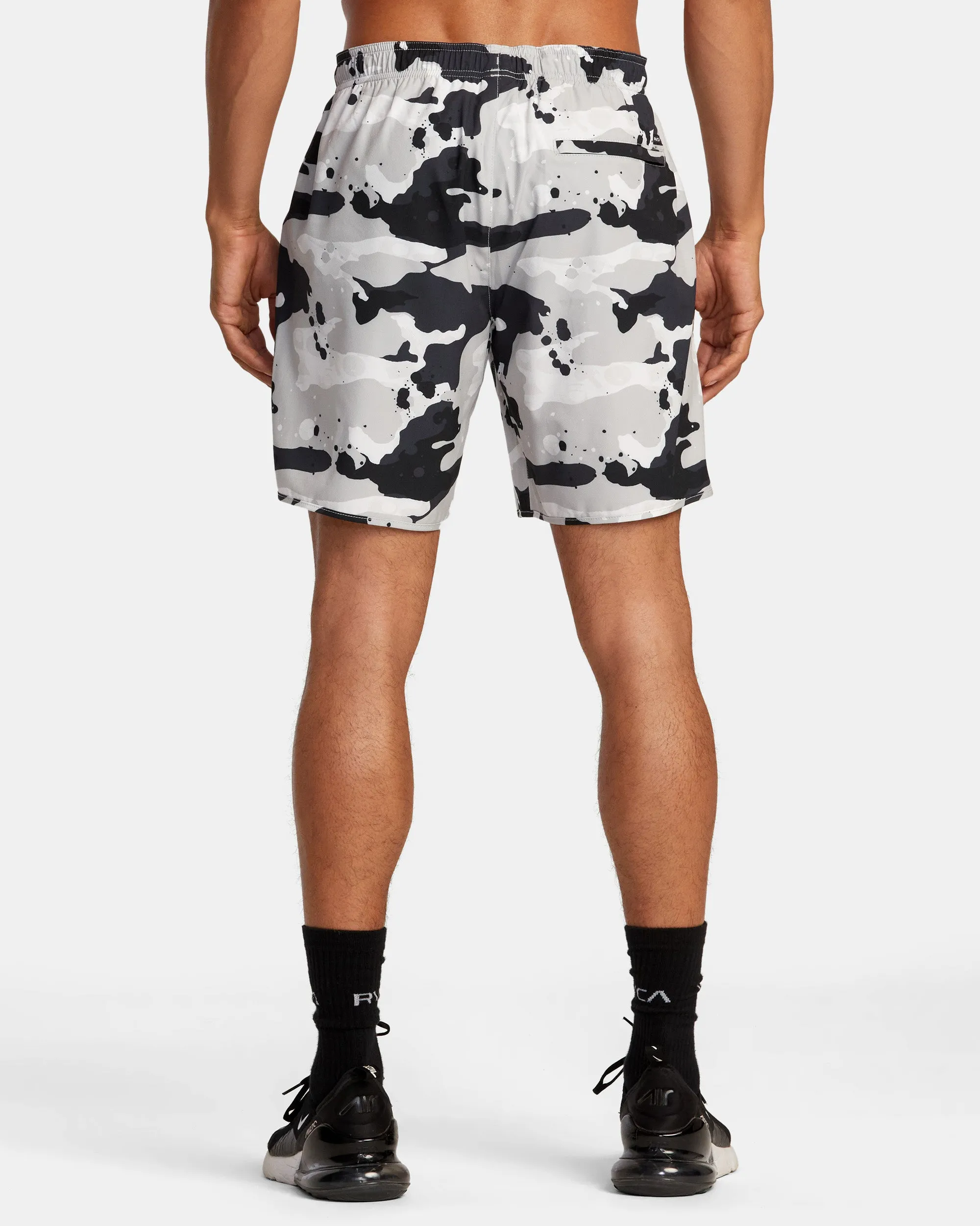 Bedwin x Stash 17" Elastic Waist Walkshorts - Black/White