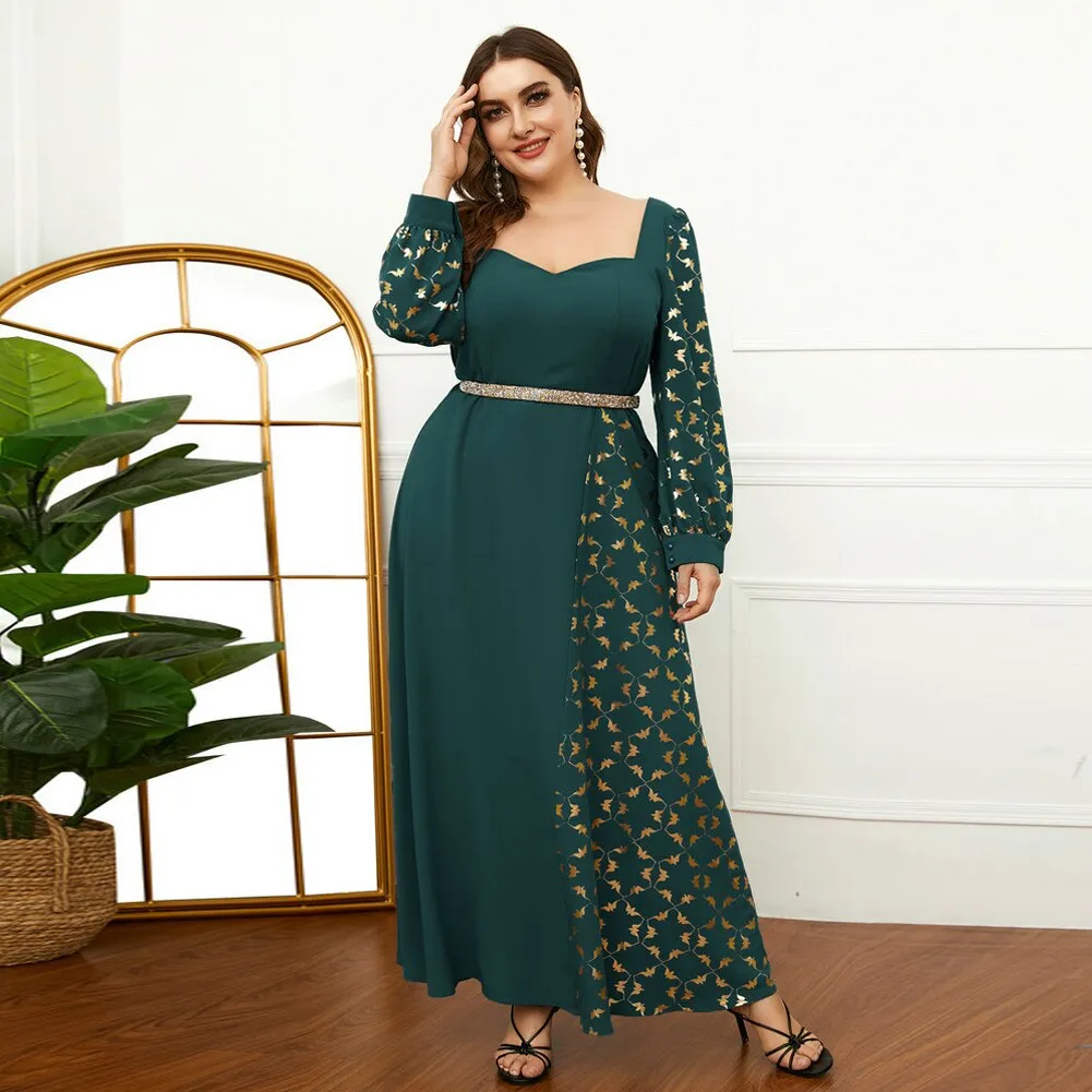 BerriesJam - 2024Plus Size Middle East Arab Muslim Elegant Vintage Party Dress