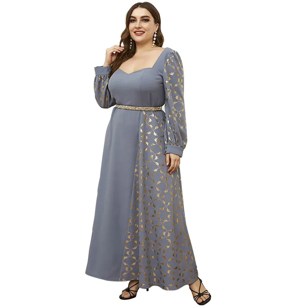 BerriesJam - 2024Plus Size Middle East Arab Muslim Elegant Vintage Party Dress