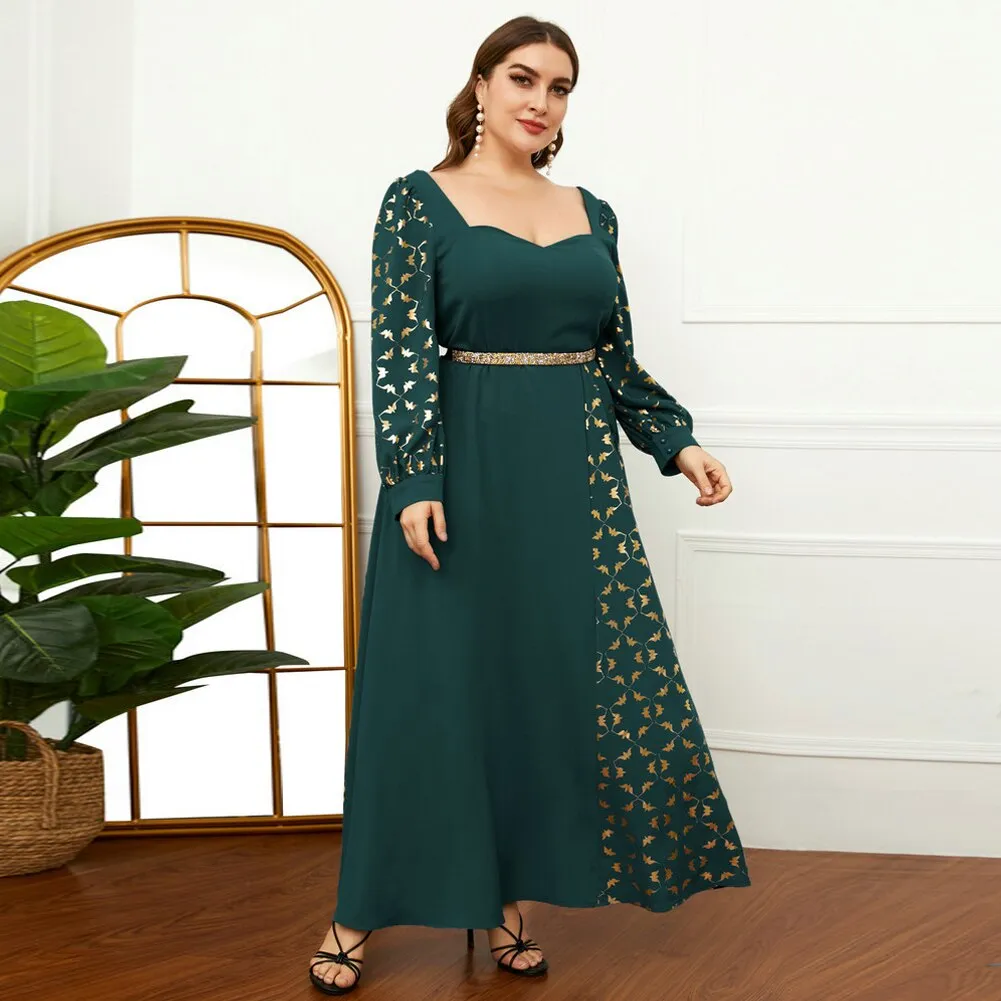 BerriesJam - 2024Plus Size Middle East Arab Muslim Elegant Vintage Party Dress