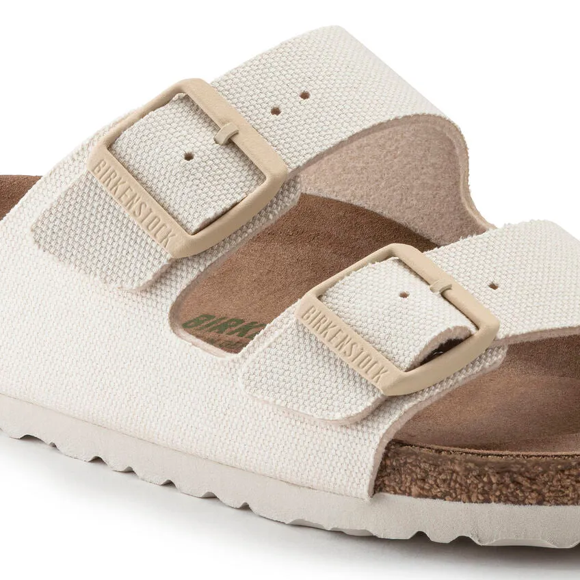 Birkenstock Women's Arizona Vegan Women Textile (Eggshell - Narrow Fit)