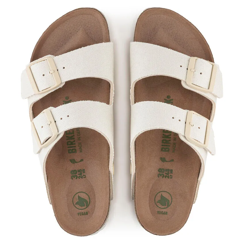 Birkenstock Women's Arizona Vegan Women Textile (Eggshell - Narrow Fit)