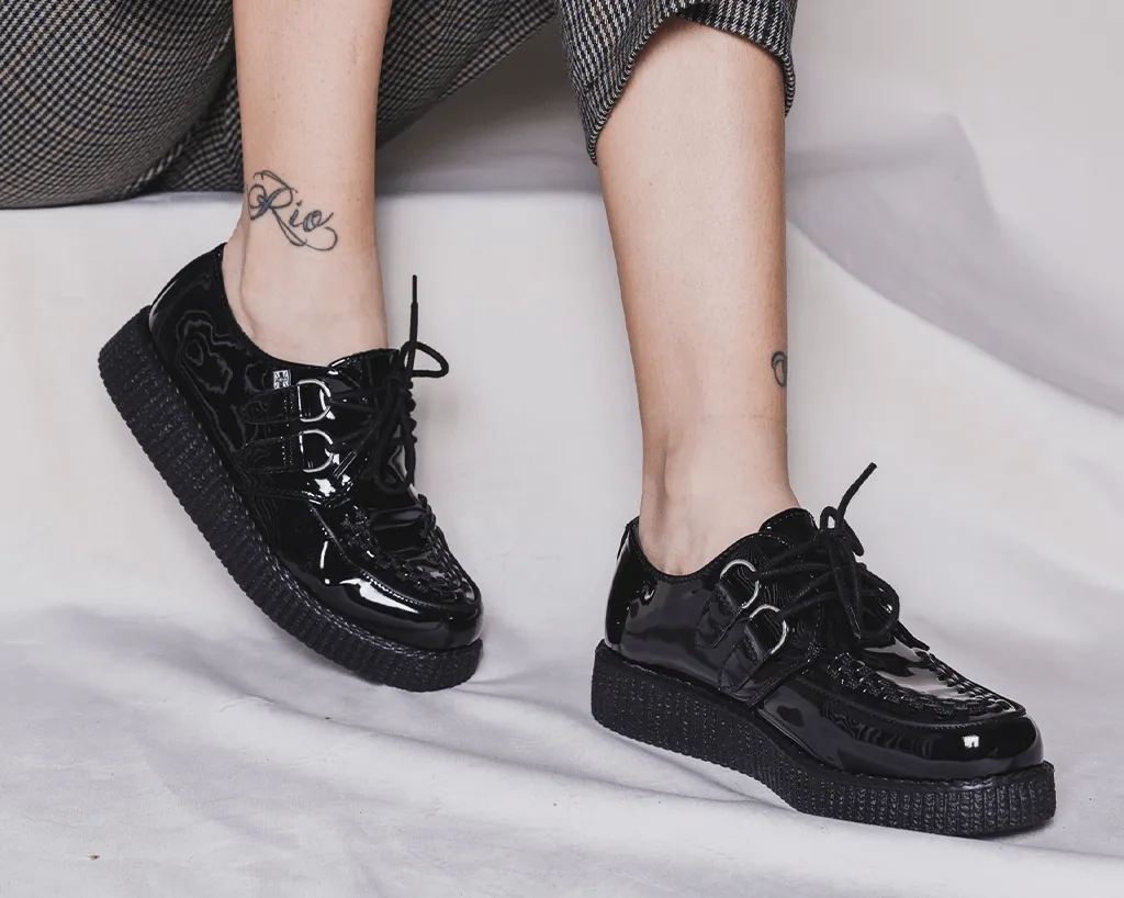 Black Patent Viva Low Sole Creeper