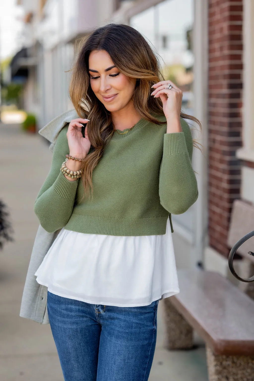 Blouse Bottom Knit Sweater