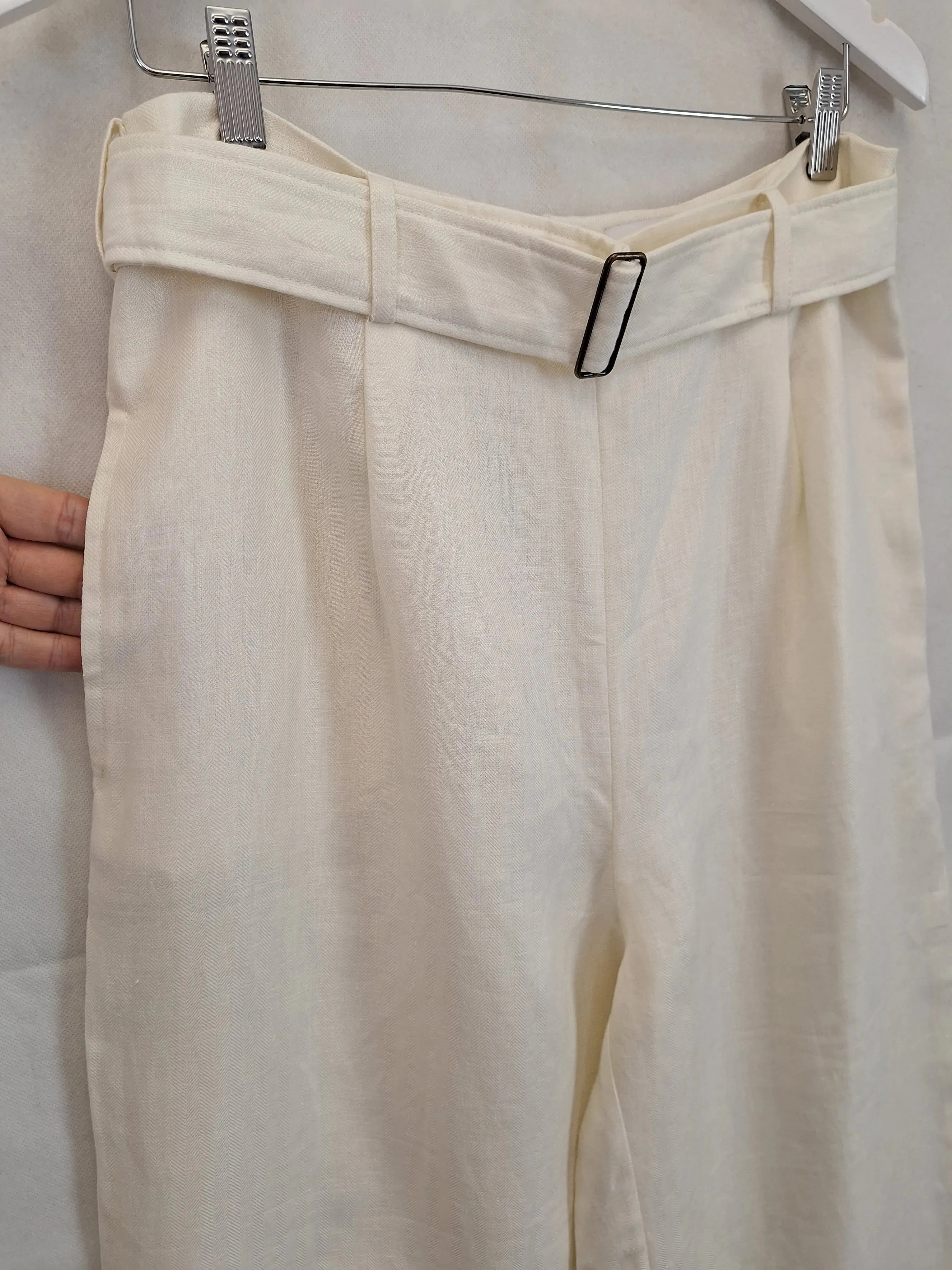 Bondi Born Chic Linen Belted Pants Size XL