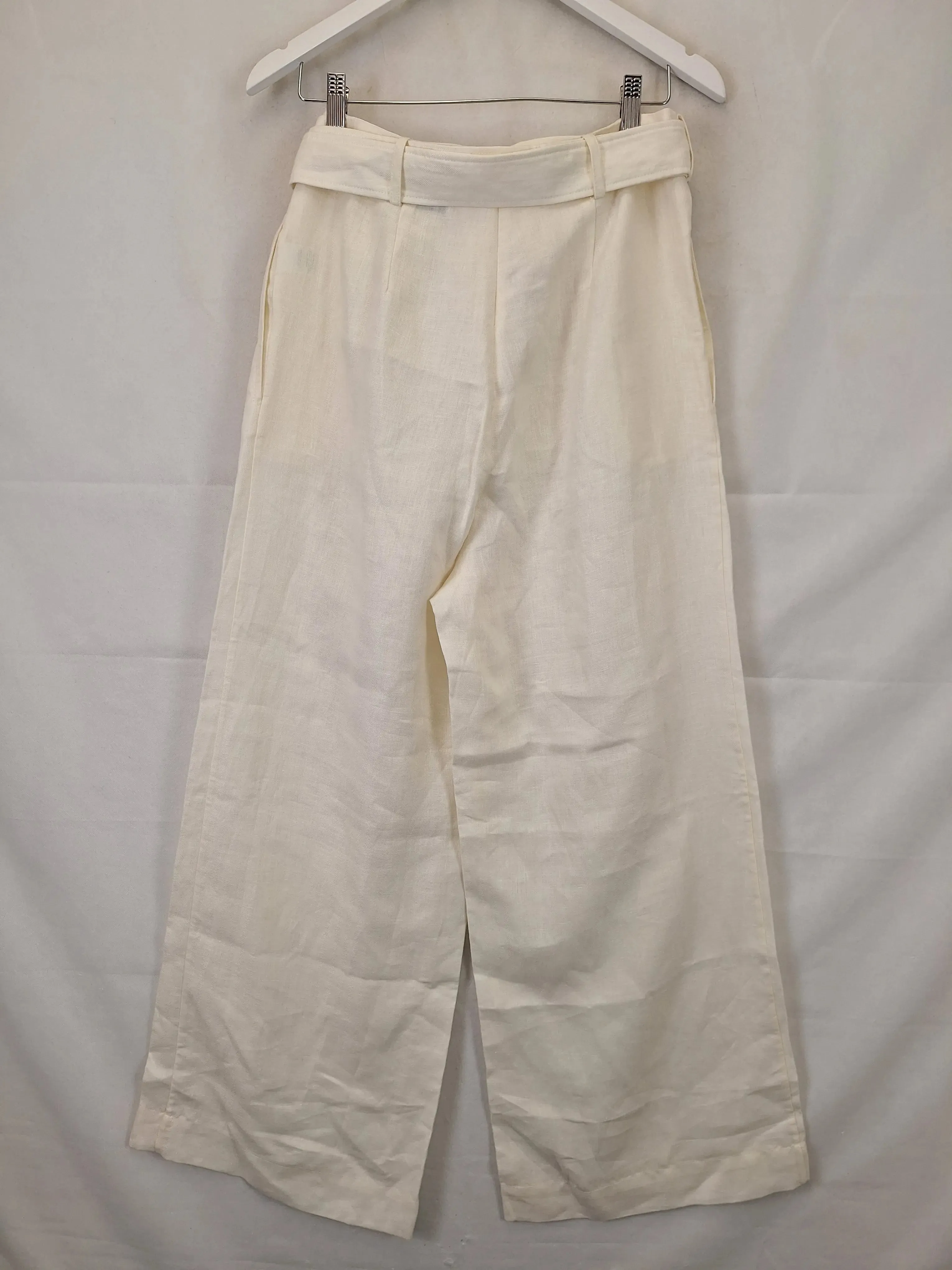 Bondi Born Chic Linen Belted Pants Size XL