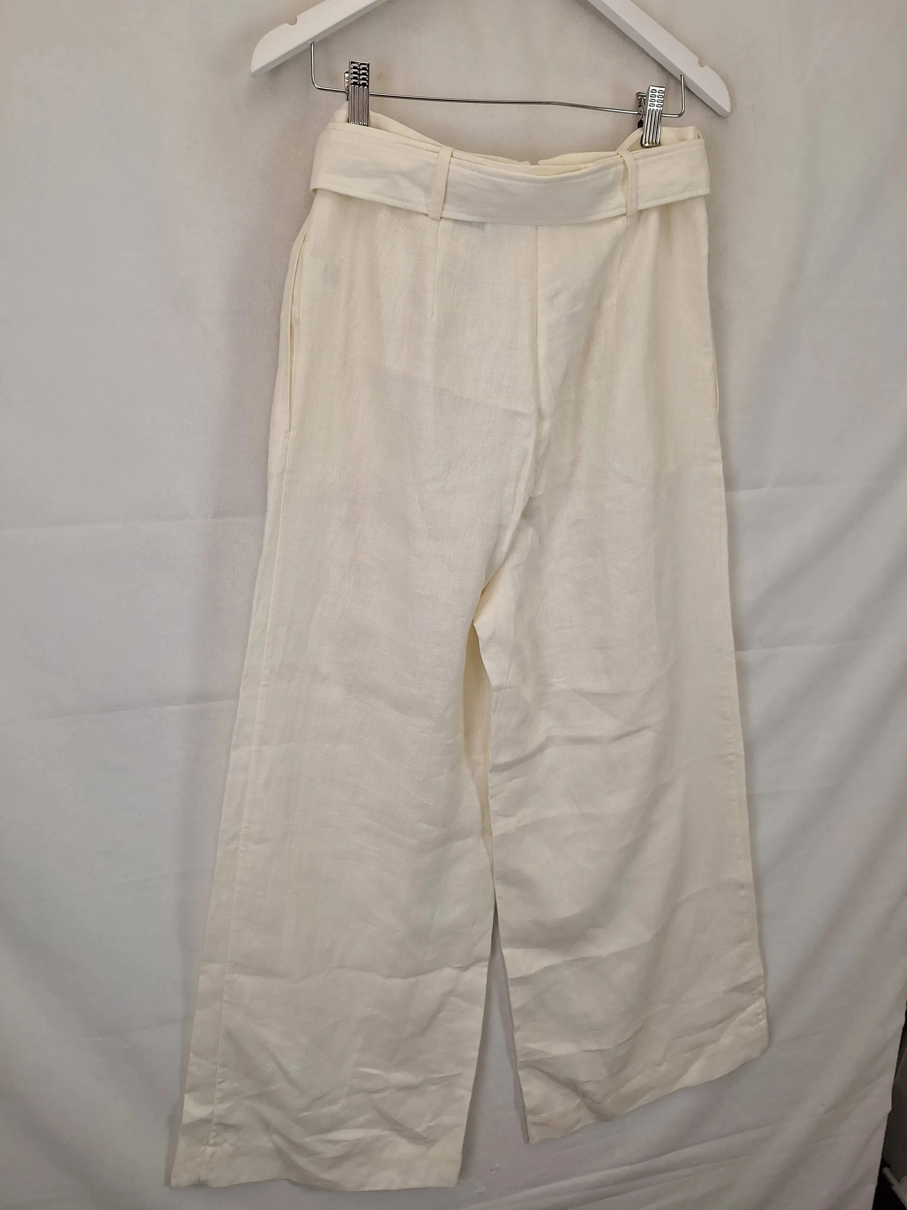 Bondi Born Chic Linen Belted Pants Size XL