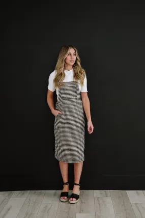 Bonnie Overall Dress in Brown