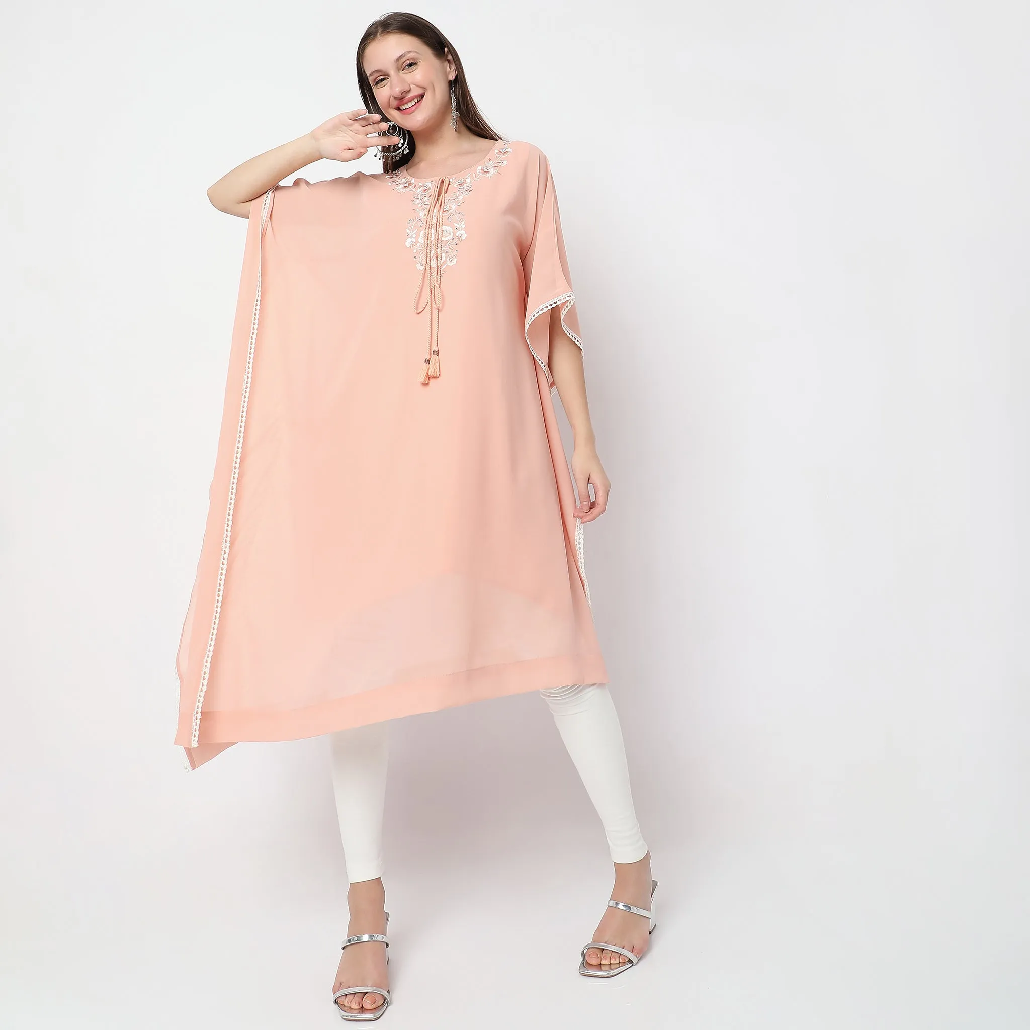 Boxy Fit Embroidered Kurta