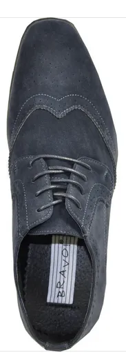 Bravo King-3 Faux Suede Wingtip Oxford