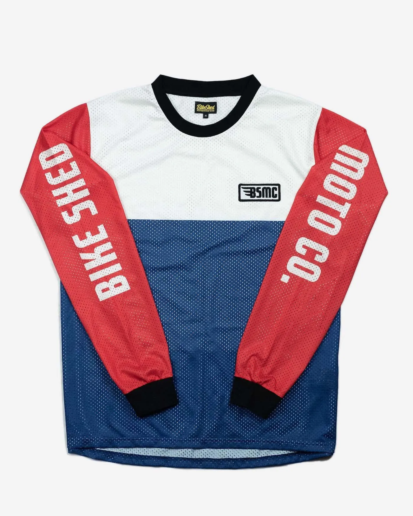 BSMC XR Race Jersey - WHITE/BLUE/RED