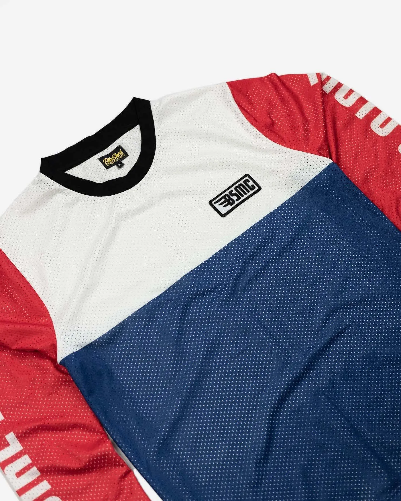 BSMC XR Race Jersey - WHITE/BLUE/RED