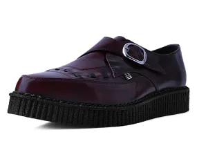 Burgundy Rub Off TUKskin™ Monk Buckle Creeper