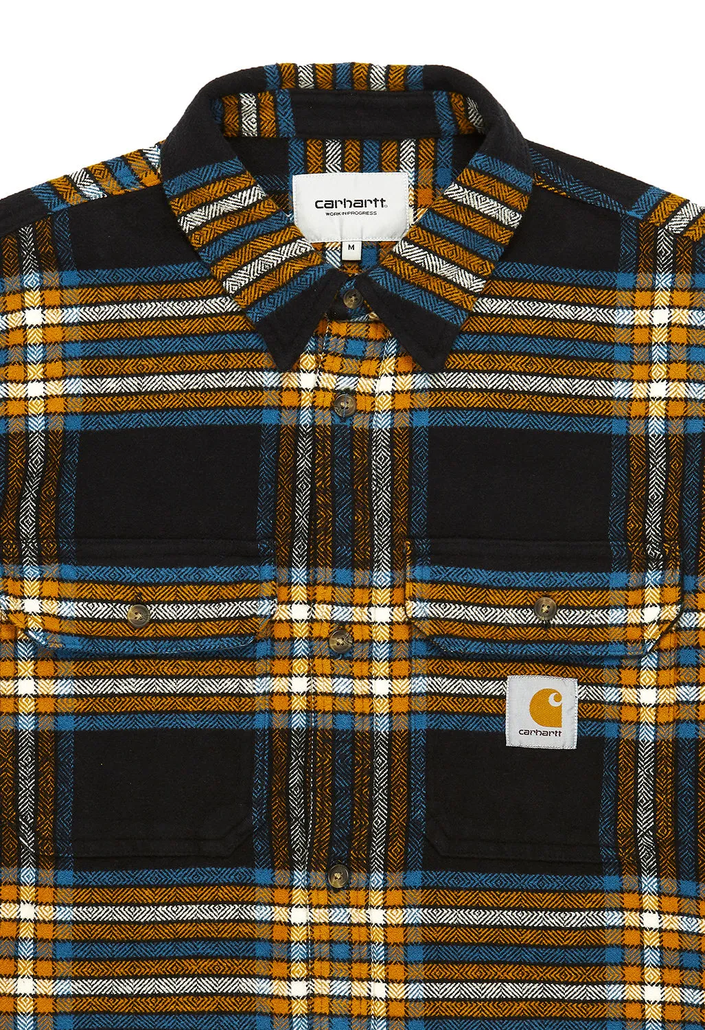 Carhartt WIP Men's Hawkins Shirt - Hawkins Check / Black / Prussian Blue