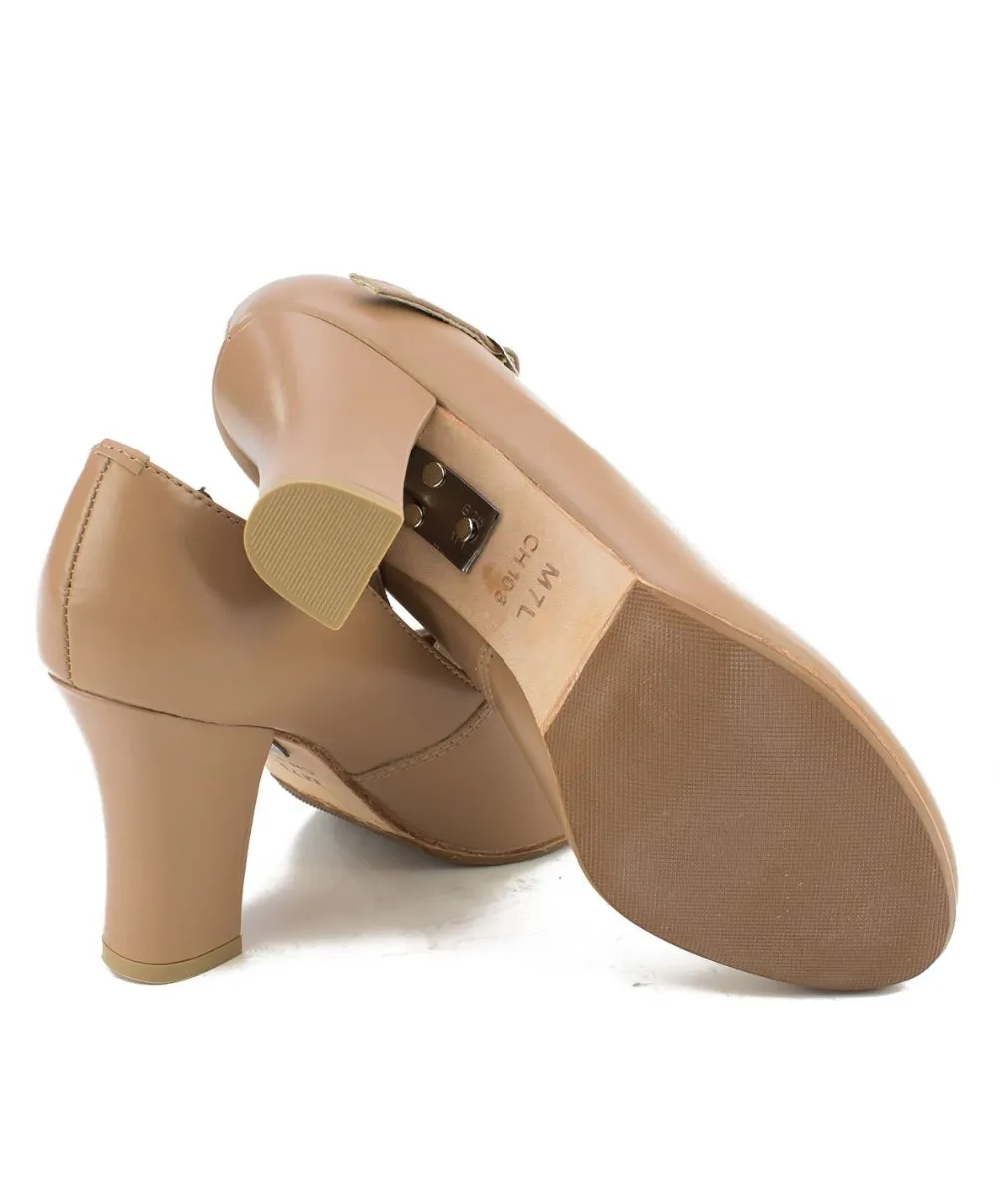 CH103 - So Danca 3" Leather T-Strap Chorus Heel