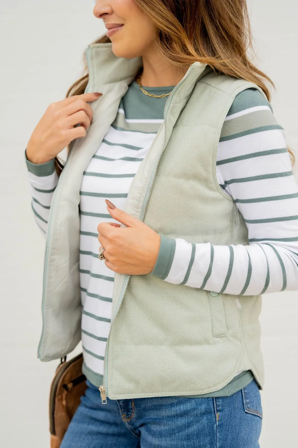 Chevron Puffer Vest