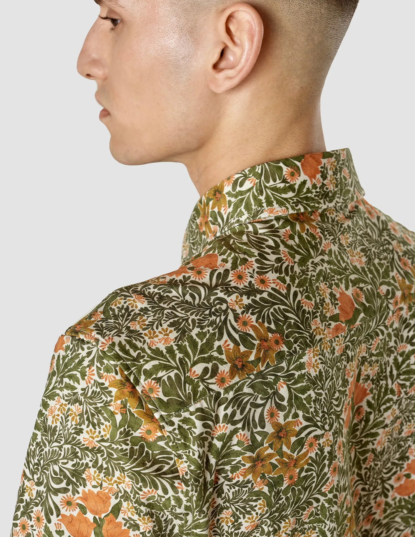 Classic Short Sleeve Shirt Flower Oasis