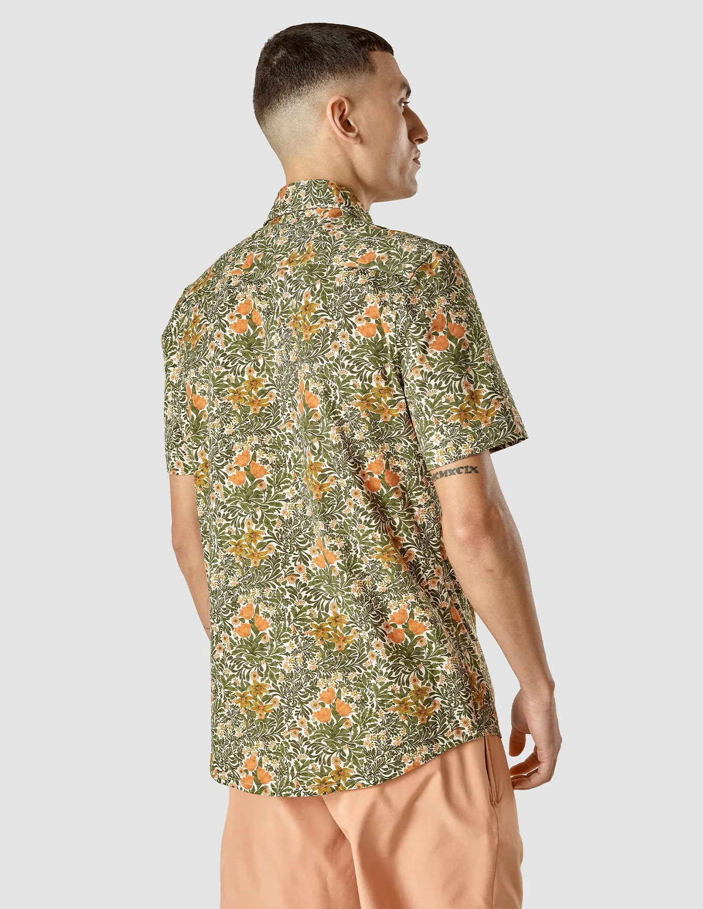 Classic Short Sleeve Shirt Flower Oasis